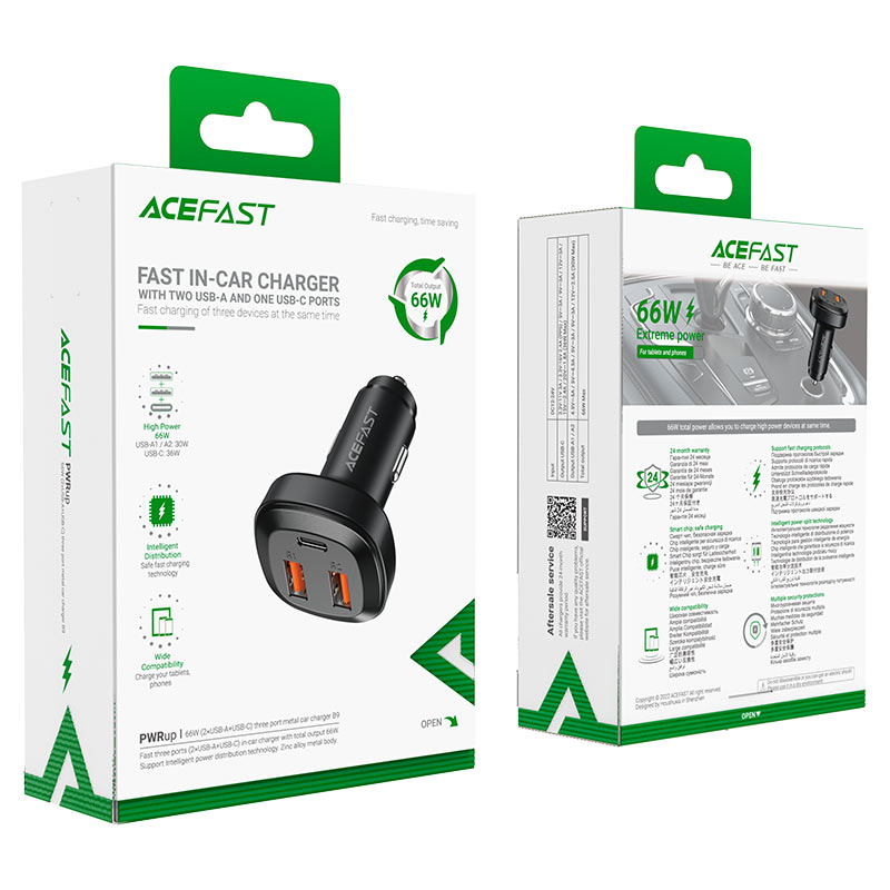 acefast-b9-66w-three-port-car-charger-packaging